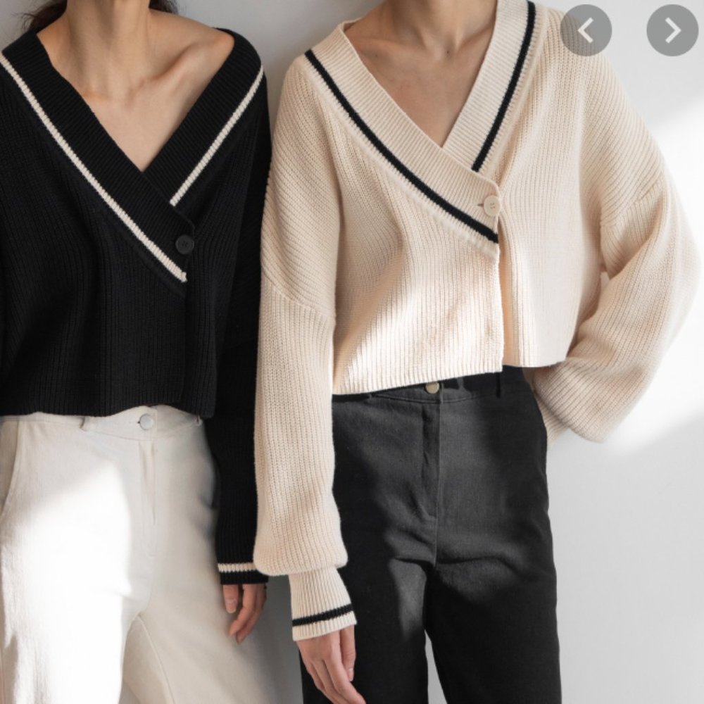 NWOT OAK & FORT Cropped Cardigan